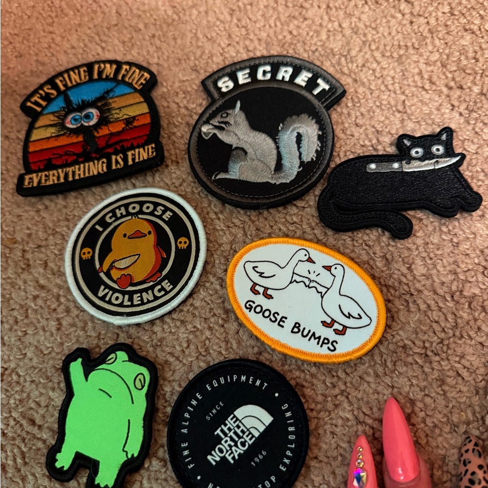 The North Face Patch Set with Fun Designs